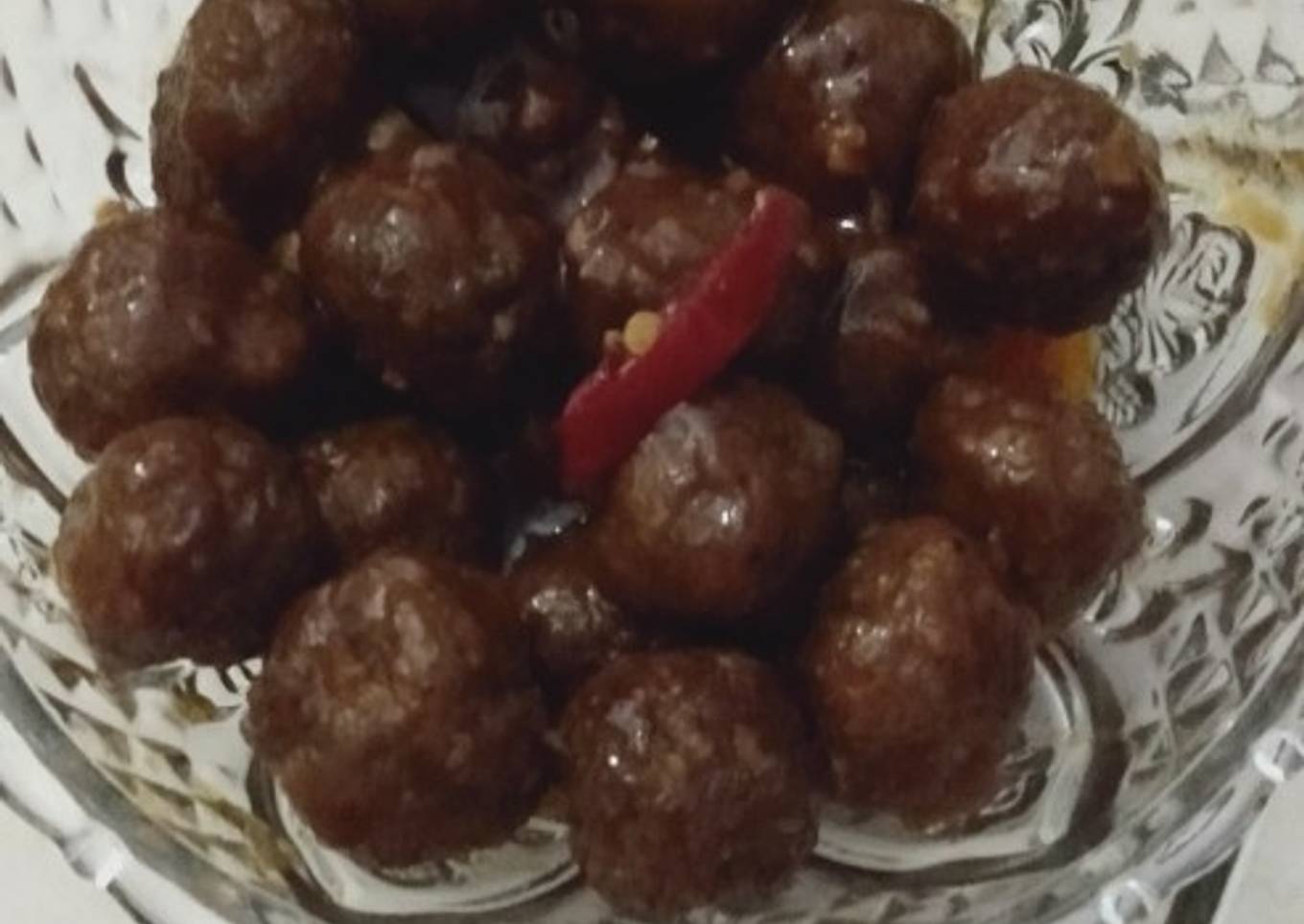 Resep Bola-bola daging bumbu barbeque Anti Gagal