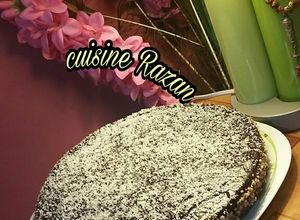صورة لوصفة كيكة الشكولاطة وغناش الشكلاطة