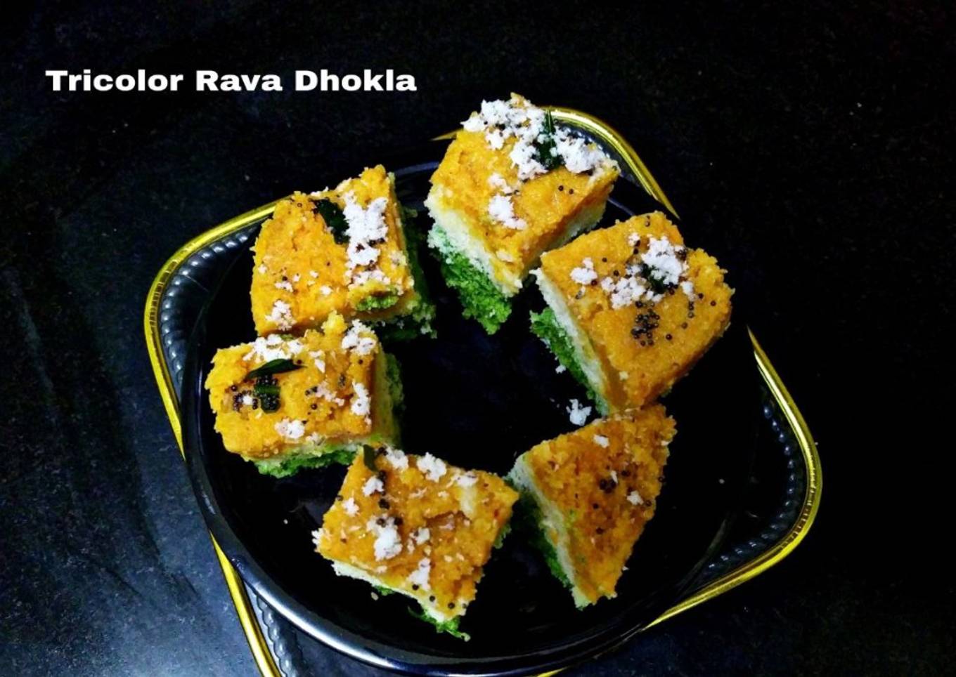 Steps to Make Homemade Tricolor Rava Dhokla