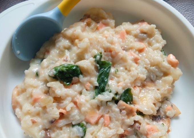 Resep Risotto Salmon Mpasi 1+ Resep Risotto Salmon Mpasi 1+