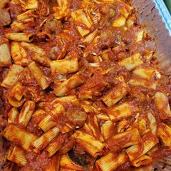 A picture of Grandma's Rigatoni.
