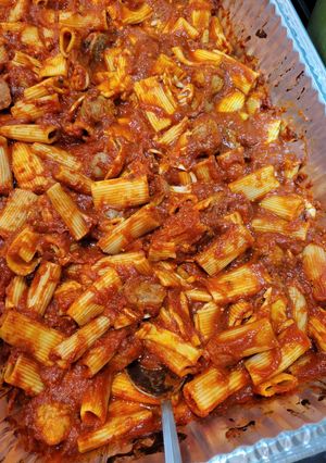 A picture of Grandma's Rigatoni.