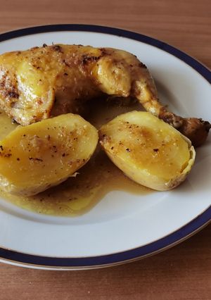 Una foto de Pollo en airfryer al limón