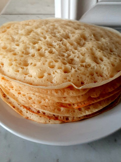 A picture of Baghrir (Moroccan Pancakes with a Thousand Holes).