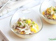 Una foto de ceviche de atún en lata