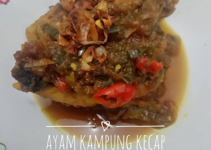 Ayam kampung kecap pedas manis