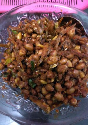 Foto resep Teri kacang pedas