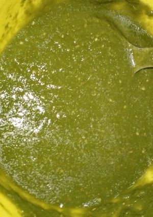 A picture of Green chutney.