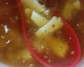 Popular Cuisine Hot and sour paneer soup Delicious Simple