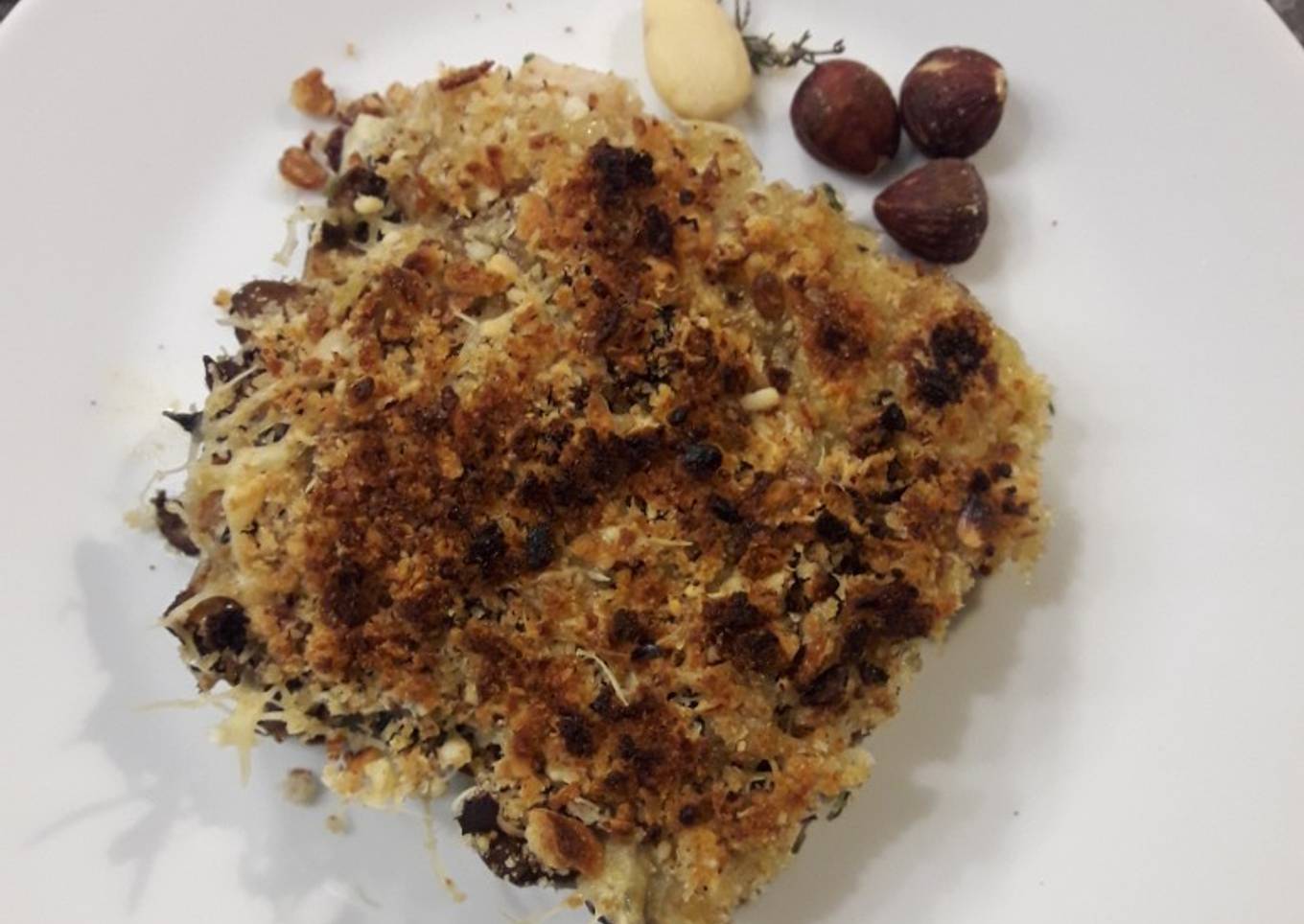 Gratin de poisson et champignons