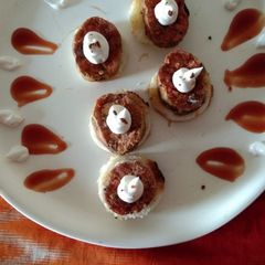 A picture of Grilled eggplant bites.