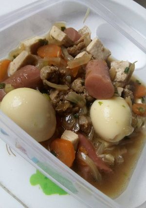 Foto resep Daging Sosis Telur Puyuh saos tiram MPASI 1y+