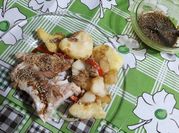 Una foto de abadejo horno