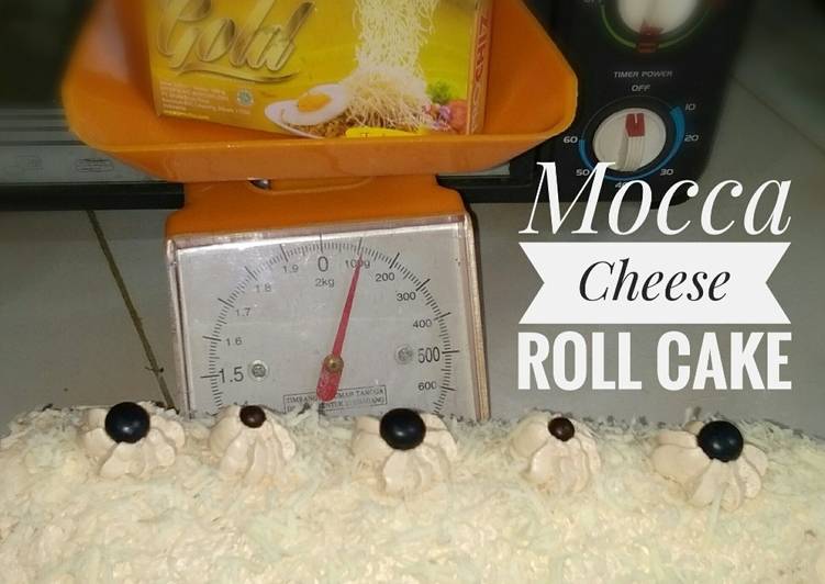 Mocca Cheese Roll Cake ala Dina