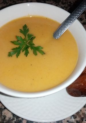 صورة لوصفة شوربة الخضر او مايسمى ب (صوبا المغربية)