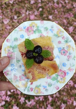 Une photo de 🍑Clafoutis aux pêches (sans gluten)
