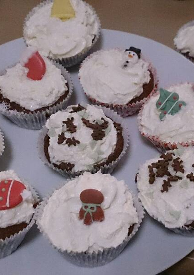 Una foto de Muffins navideños