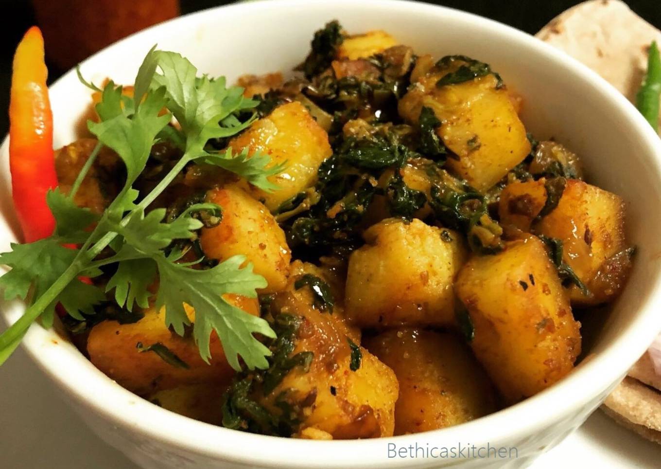 Paneer Kulfa Saag Stir Fry