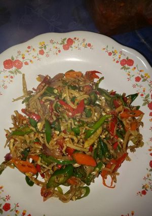 Foto resep Teri cabe pelangi #weekendchallenge