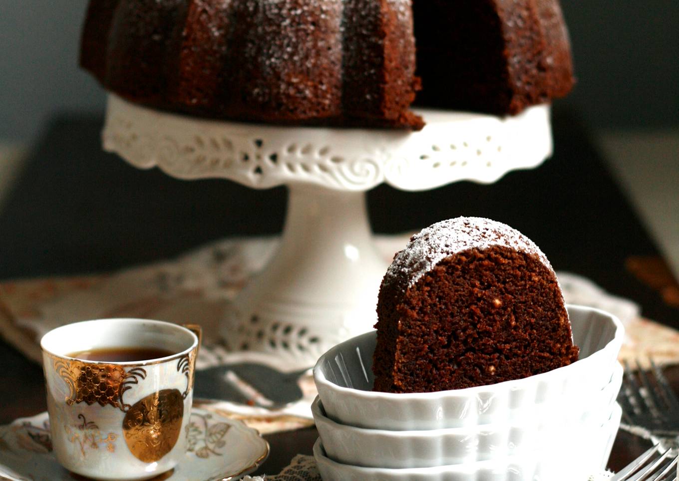 Earl Grey Chocolate Sour Cream Cake