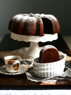 A picture of Earl Grey Chocolate Sour Cream Cake.