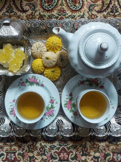 عکسی از دستور دمنوش بهارنارنج، چای سبز و زعفران