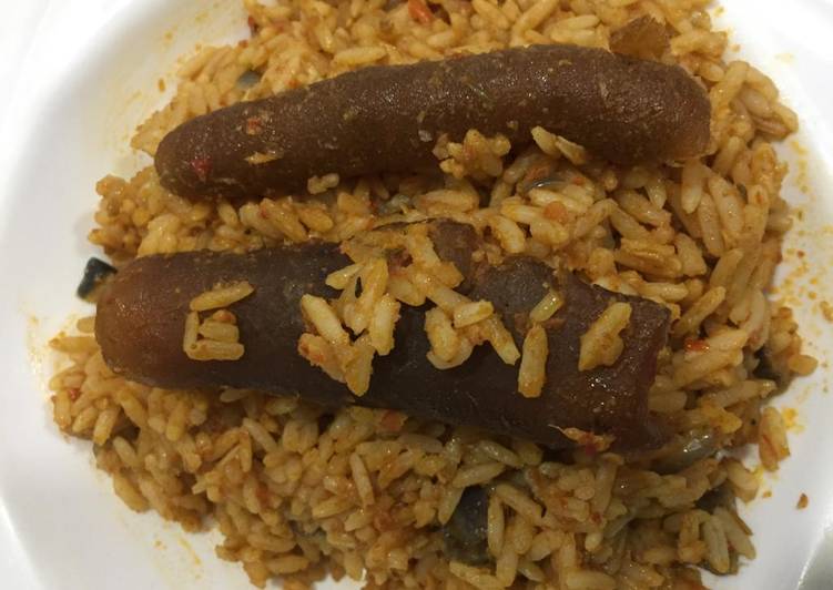 Recipe of Award-winning Jollof rice with pomo Cooking Basics for Beginners
