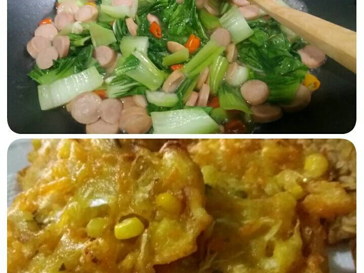 Langkah Gampang Membuat Resep Cah Pakcoy dan Bakwan sayur yang Bikin Ngiler