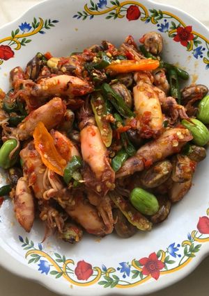 Foto resep Cumi asin pete