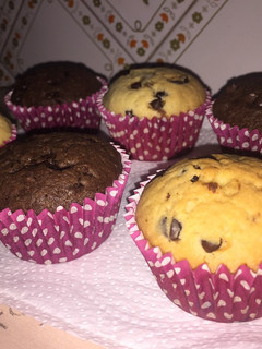 Una foto de Muffins de vainilla y chocolate