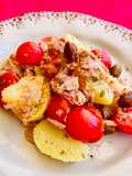 Insalata di patate, pomodorini e tonno