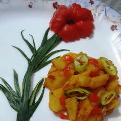 A picture of Aloo ki bujhiya.