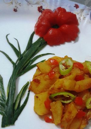 A picture of Aloo ki bujhiya.