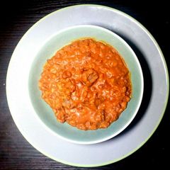 A picture of Liver spiced Beans.