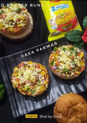 A picture of Maggi Stuffed Burger Buns Recipe.