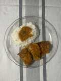 Solomillo a la mostaza con arroz