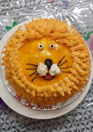 অরেঞ্জ গ্লেজ লায়ন কেক (Orange glaze lion cake recipe in Bengali) রেসিপির প্রধান ছবি