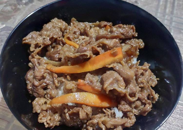 Beef yakiniku (ala Yoshinoya homemade)