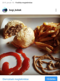 Hamburger leveles tésztában recept fotója