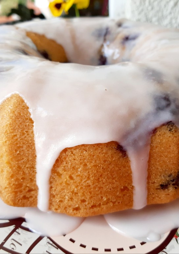 Una foto de Budín de arándanos