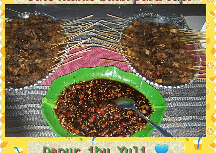 Sate manis lidah dan paru sapi