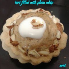 A picture of Mini Tart filled with Plum Whip.