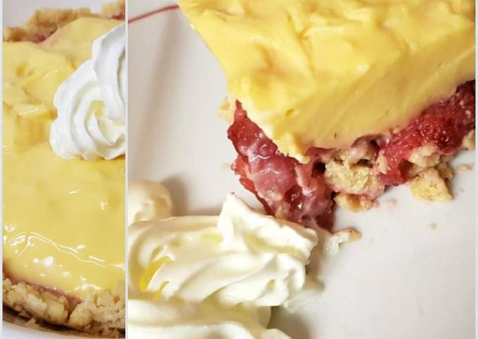 Easiest Way to Make Super Quick Homemade My Strawberry and Custard no bake tart. 😋