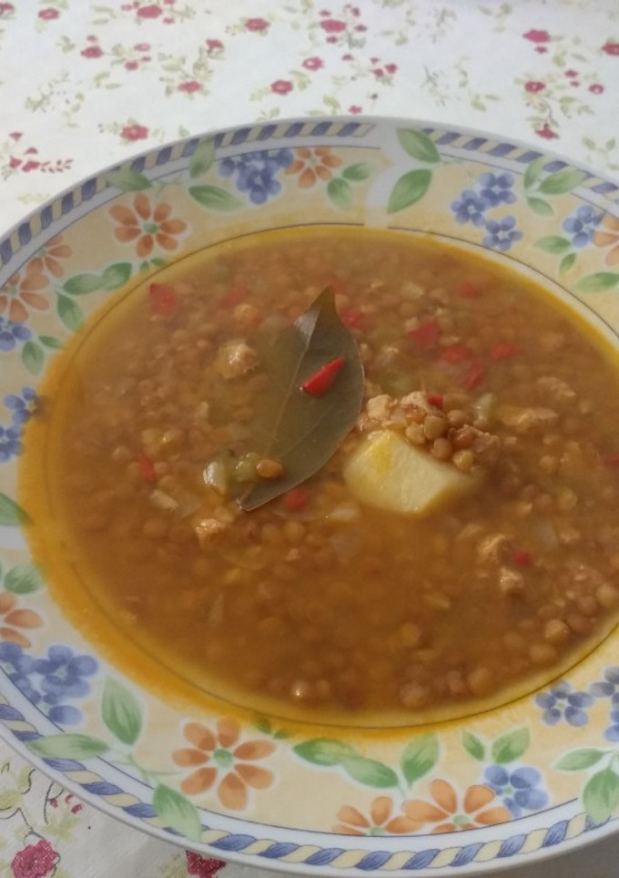 Una foto de Lentejas con soja texturizada
