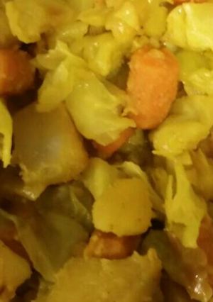 A picture of Ethiopian Cabbage Potatoes & Carrots.