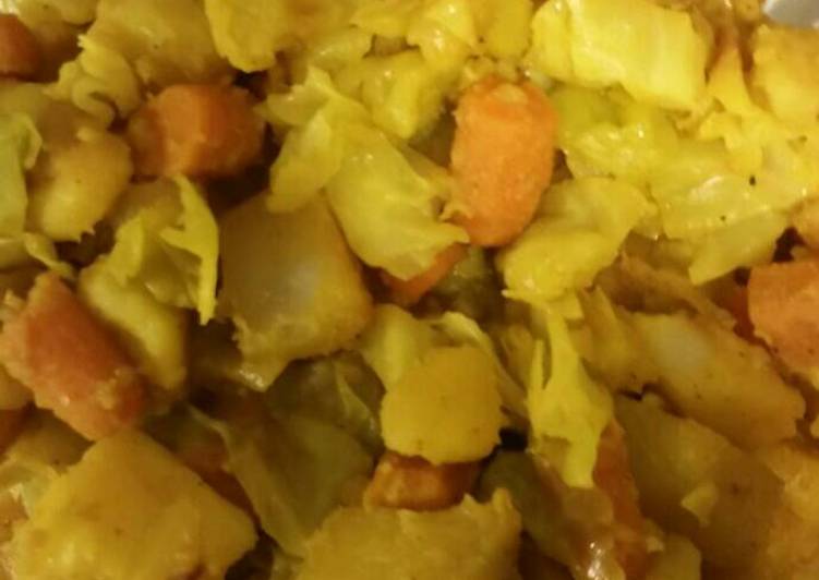 How to Make Super Quick Homemade Ethiopian Cabbage Potatoes &amp; Carrots