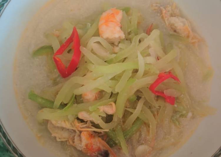 Bagaimana Membuat Sayur lodeh manisa (labu siam) dan udang simple Anti Gagal