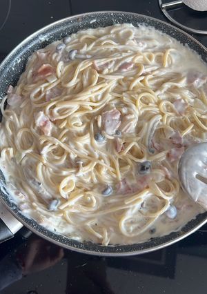 Una foto de Espagueti carbonara