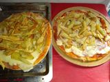 Pizza con papas fritas