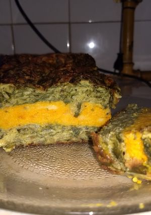 Una foto de Budín mixto de acelga y zapallo